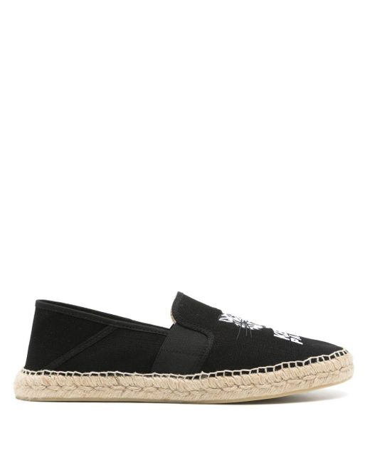 KENZO Black Paris Canvas Espadrilles