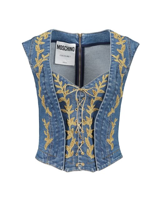 Moschino Blue Denim Top