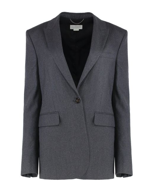 Stella McCartney Black Single-Breasted One Button Jacket