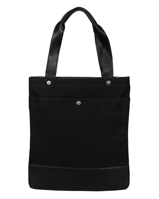 Les Deux Black Canvas Tote Bag for men