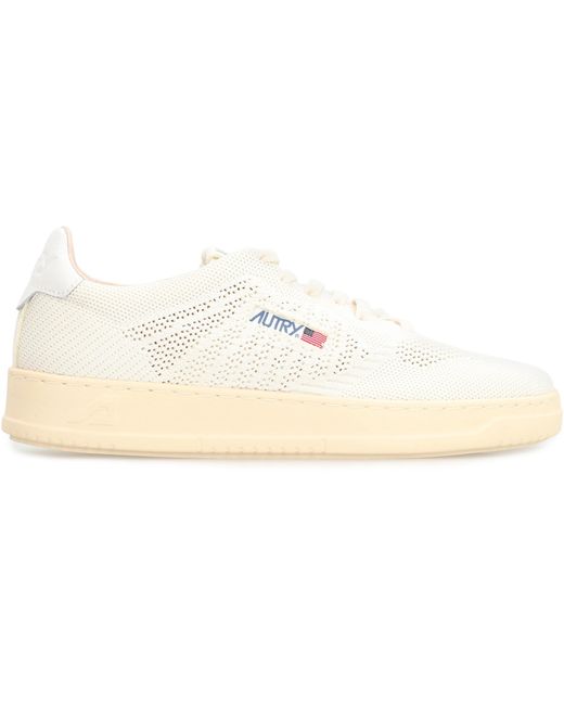 Autry White Medalist Easeknit Low-Top Sneakers