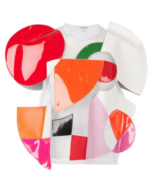 Junya Watanabe Red Patchwork Top