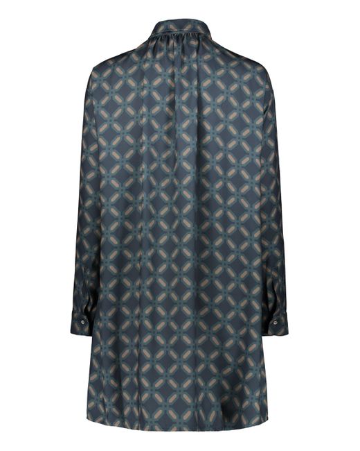 Fabiana Filippi Gray Geometric-Pattern Mini Dress