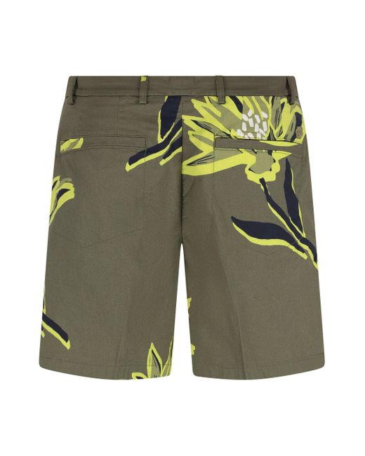 Boss Green Cotton Bermuda Shorts for men