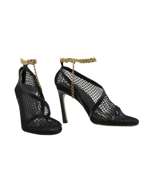 Bottega Veneta Black Stretch Sandals