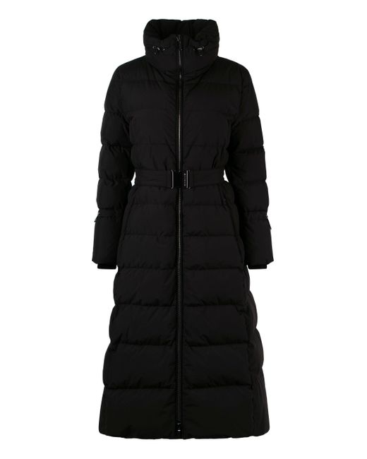 Moorer Black Dorianne Belted Long Down Jacket