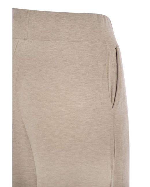 Majestic Filatures Natural Trousers With Drawstring Waist