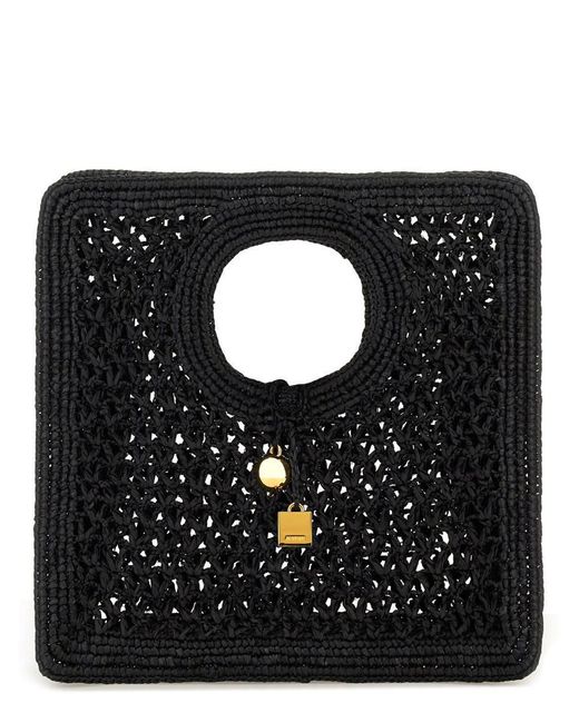 Jacquemus Black Square Bag "Croisière"