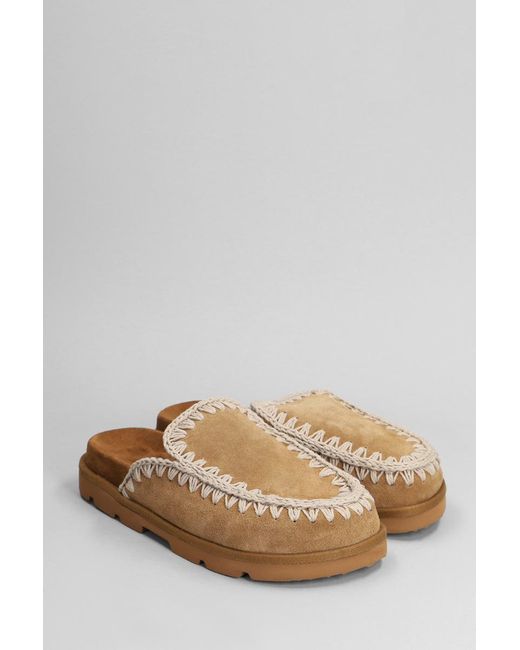 Mou Brown Low Bio Sabot Slipper-Mule