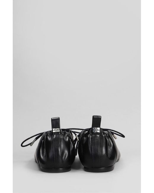Ganni Black Ballet Flats