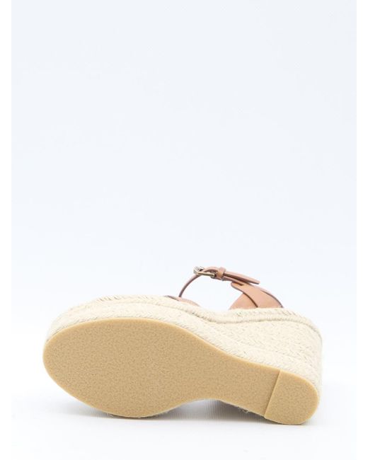 Saint Laurent Natural Tribute Espadrilles Wedge