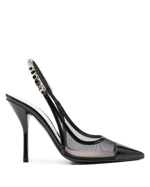 Gucci White Signoria Slingback Pumps