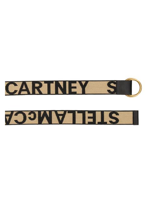 Stella McCartney Natural Belt With Logo Pattern
