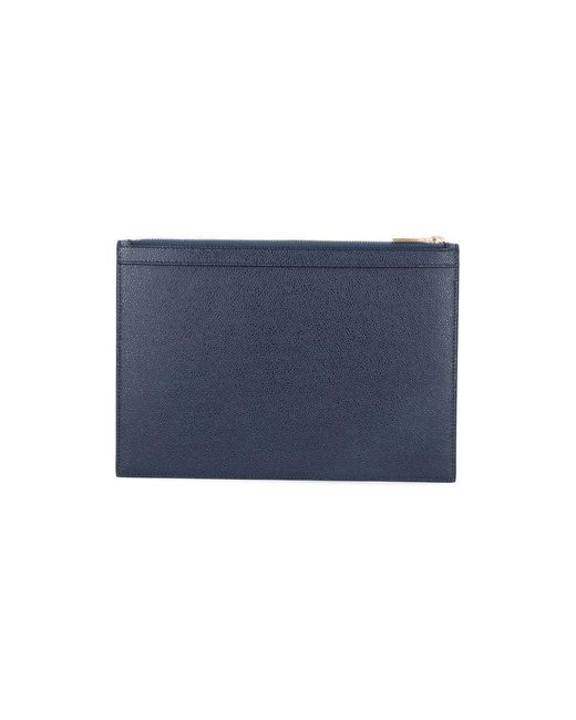 Thom Browne Blue Small Document Holder W/ 4 Bar for men