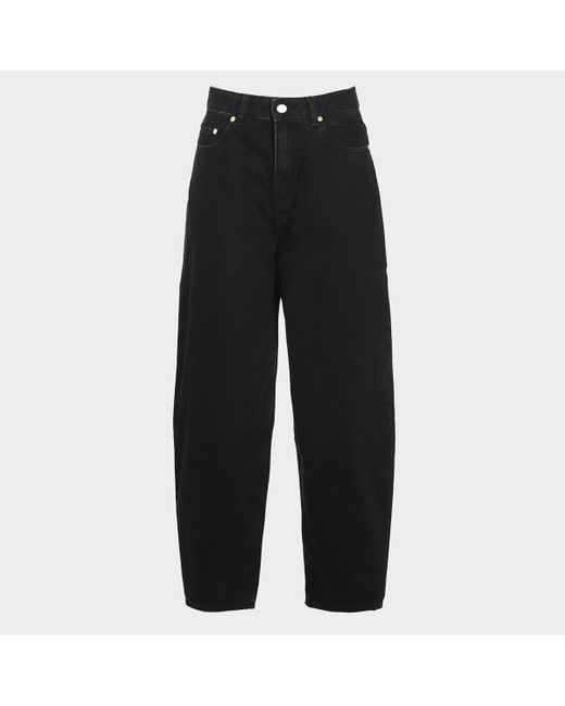 Ganni Black Cotton Denim Jeans