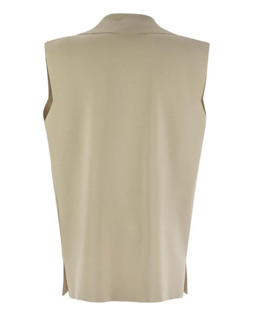 Fay Natural Technical Viscose Knitted Vest