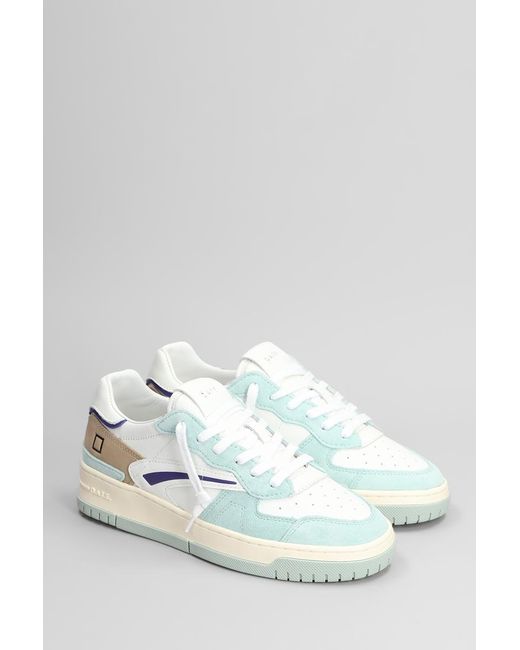 Date White Torneo Pure Colored Sneakers