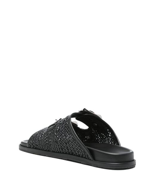 Casadei Black Birky Sandals
