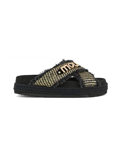 Mou Black Sandals