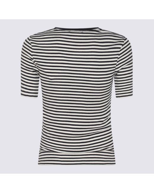 Anine Bing Black And Cotton T-Shirt
