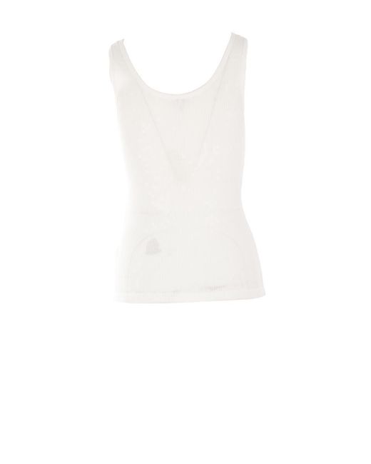 Chloe Lightweight Cotton Top in White main image 1
