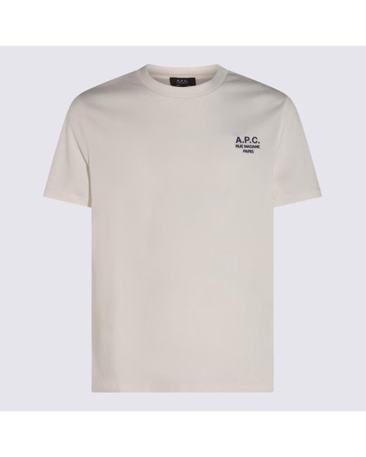 A.P.C. White Cotton T-Shirt