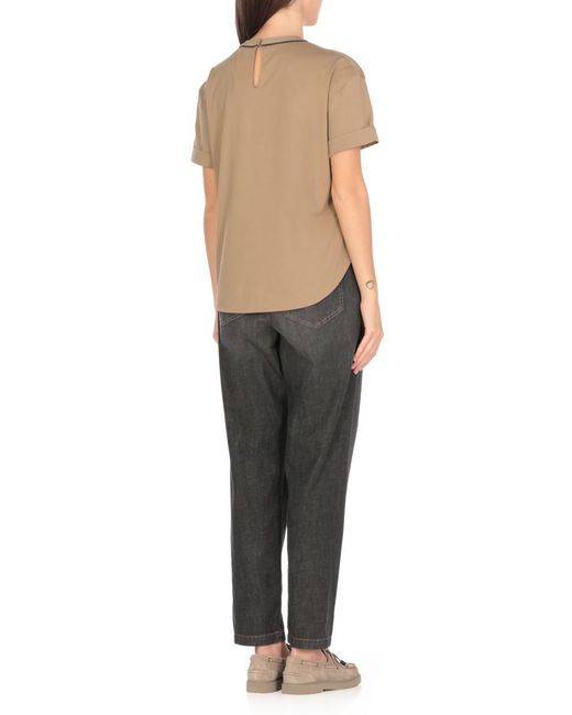 Brunello Cucinelli Natural T-Shirts And Polos