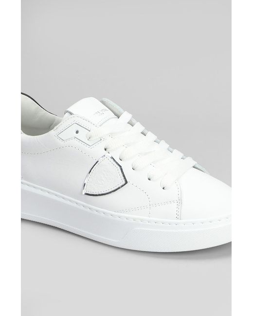 Philippe Model White Temple Low Sneakers