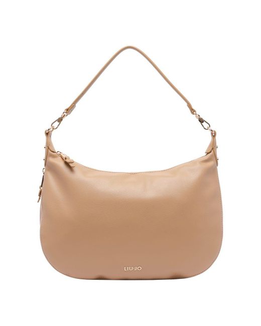 Liu Jo Brown Faux Leather Shoulder Bag With Strap