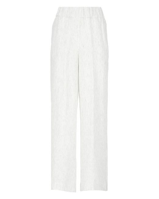 Peserico White Linen Pants