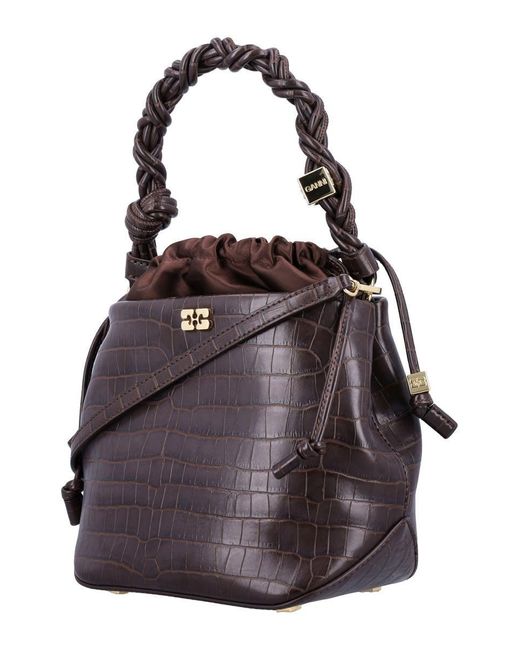 Ganni Black Bou Bucket Bag