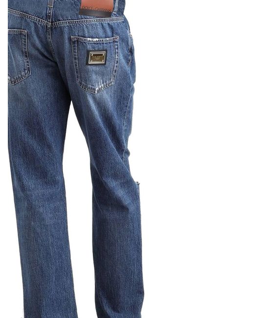 Dolce & Gabbana Blue Trousers for men