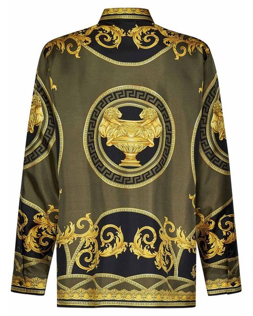 Versace Green La Coupe Des Dieux Shirt for men