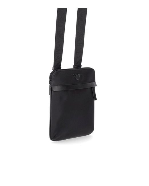Emporio Armani Black Nylon Crossbody Bag for men