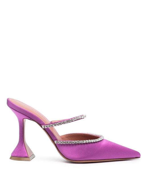 AMINA MUADDI Pink Gilda Mules