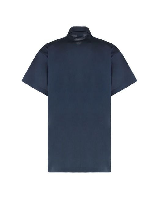 Balenciaga Blue Intertwined Cotton-Piqué Polo Shirt for men