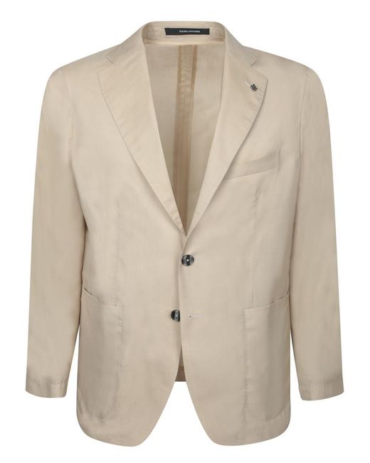 Tagliatore Natural Tailored Blazer With Notch Lapel for men