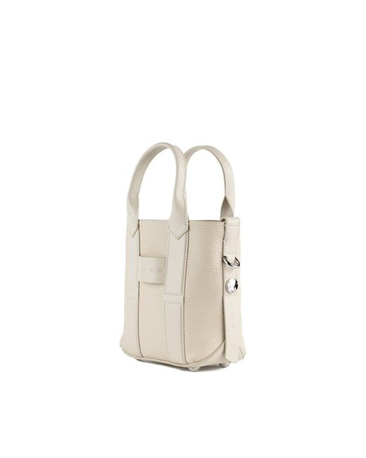 Hogan White Small Ivory Script Shopping Bag