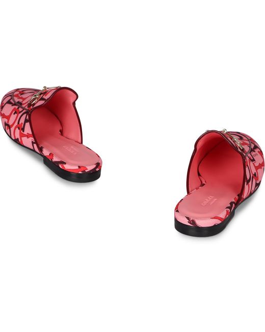Gucci Pink Fabric Slippers
