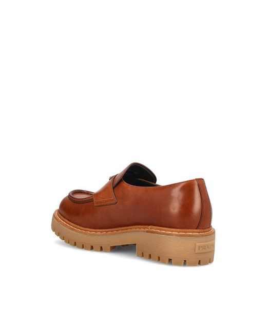 Prada Brown Low Shoes for men