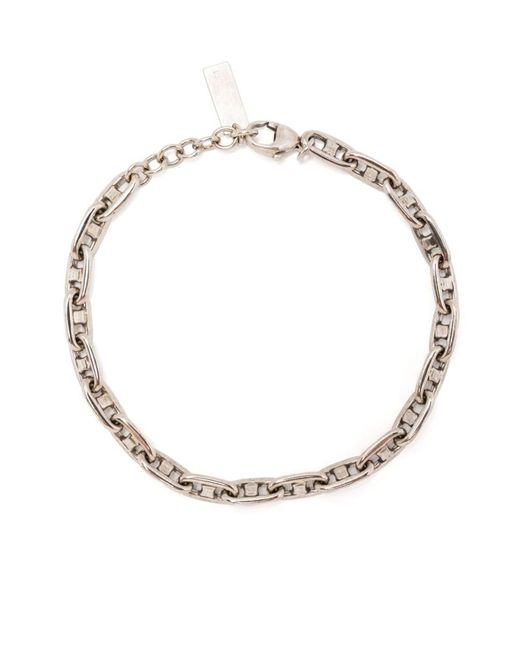 Saint Laurent Metallic Gourmette Bracelet for men