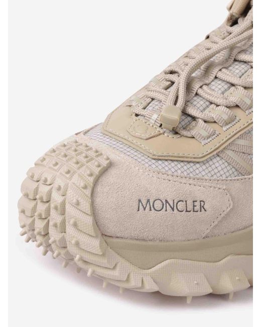 Moncler Trailgrip Suede Sneakers in Natural for Men | Lyst