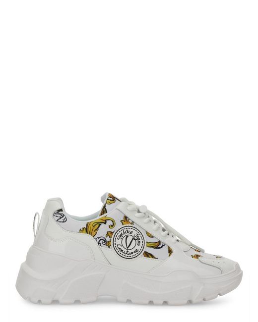 Versace Jeans Couture White Speedtrack Bottom Sneaker