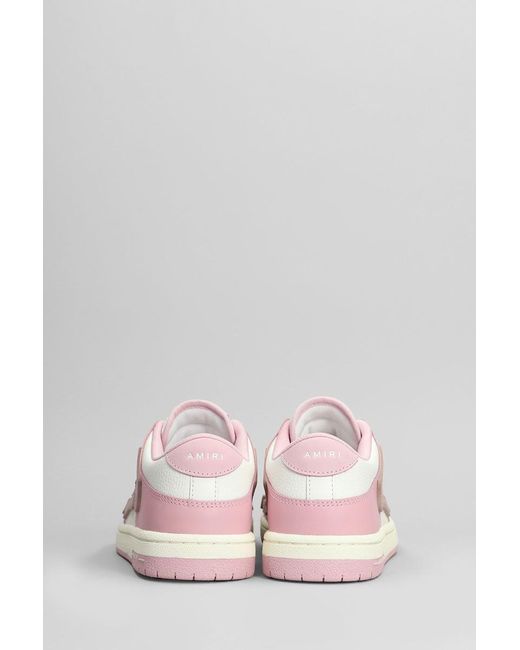 Amiri Pink Skel Top Low Sneakers