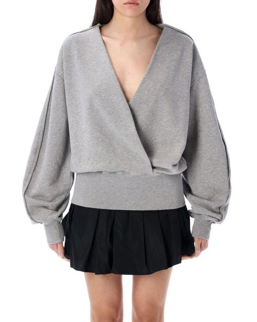 J.W. Anderson Gray Rounded Wrap Sweatshirt