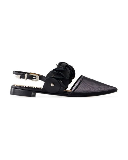 Toga Black Slingbacks Aj1398