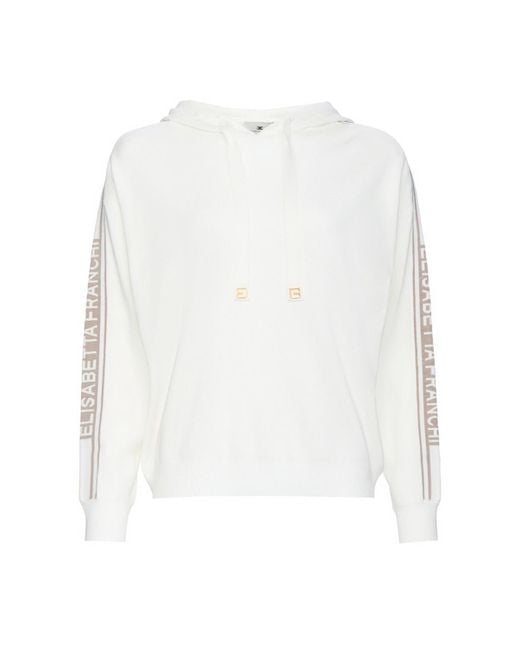 Elisabetta Franchi White Sweatshirt