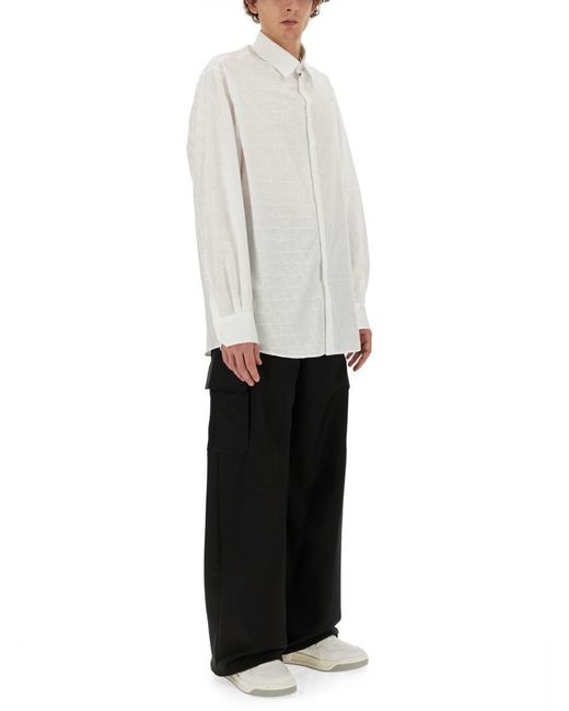 Valentino Garavani White Shirt With "Toile Iconographe" Pattern for men