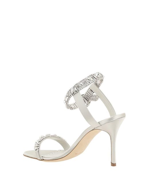 Manolo Blahnik White Sandals