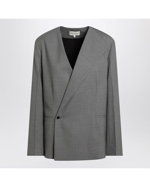 Loulou de Saison Gray Double-Breasted Jacket